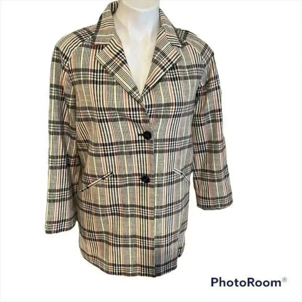 Zara Girls plaid blazer NEW